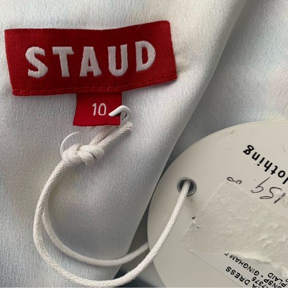 Staud Milla Print Mini Dress Gingham Daisy Plaid NWT Sz 10 & 8 - Picture 10 of 10